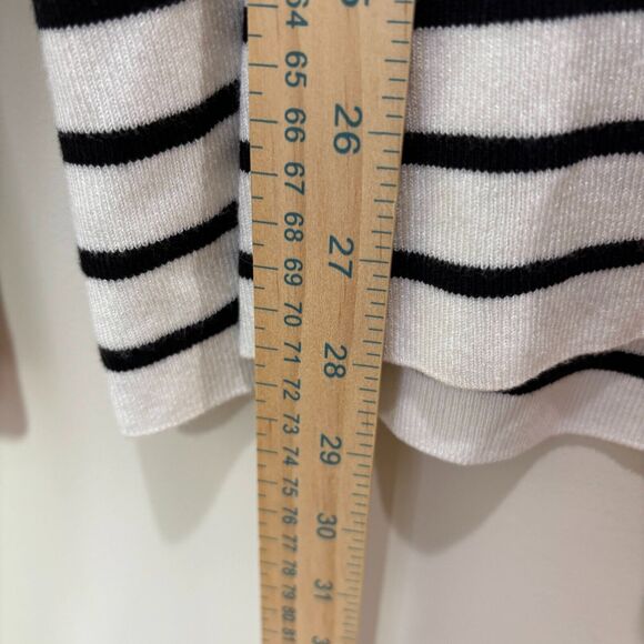 Liz Claiborne NWT Pink White Striped Sweater Women XXL Career Stretch Lightweigh - Picture 4 of 7